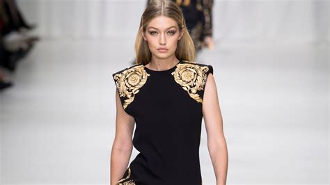 versace 2014 runway|gigi hadid versace runway.